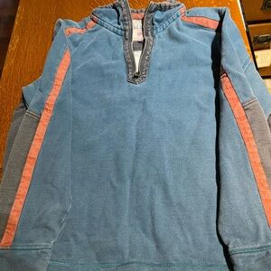 Fat Face Blue Pullover with Coral Trim